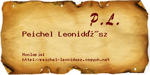 Peichel Leonidász névjegykártya